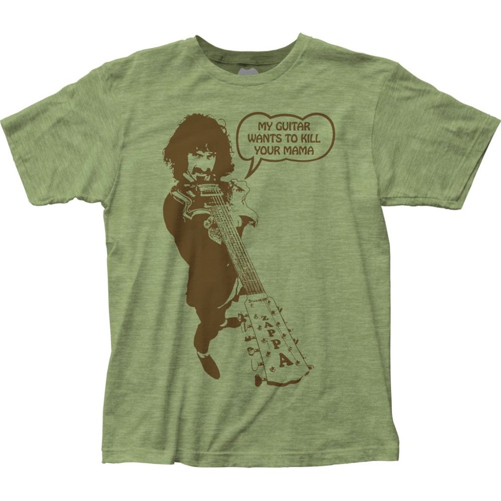 Frank Zappa Kill Your Mama Mens T Shirt Heather Green FZ11